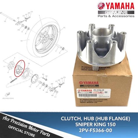 clutch hub hub flange sniper king  pv   yamaha genuine