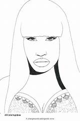 Coloring Minaj Nicki Pages Getcolorings Printable Color Getdrawings sketch template