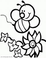 Coloring Pages Bees Bee Popular sketch template