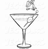 Martini Outlined Diver Toonaday sketch template