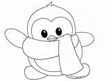 Penguin Coloring Cute Pages Printable Penguins Color Getcolorings Print sketch template