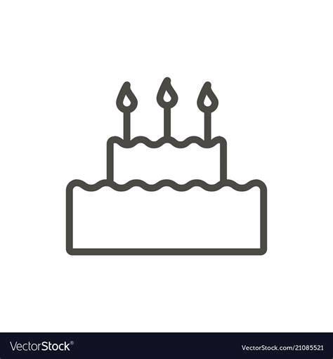 cake icon  birthday symbol royalty  vector image