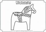 Coloring Horse Dala Popular Pages sketch template