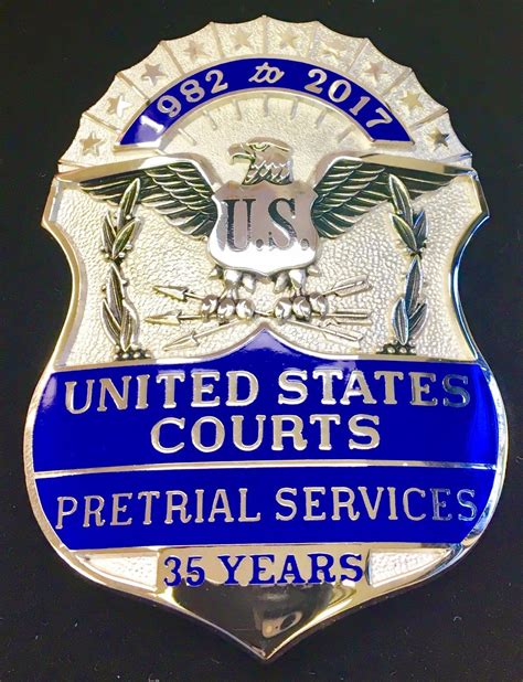 pretrial service united states probation court police badge fire
