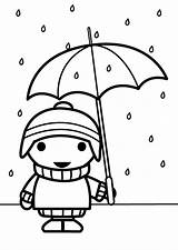 Parapluie Coloriage Un Paraply Barn Enfant Para Colorear Paraguas Con Avec Dibujo Regenschirm Paraplu Kind Mit Bilde Fargelegge Kleurplaat Niño sketch template