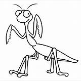 Mantis Praying Insect Mante Insects Religieuse Coloriage Kunjungi Clipartmag sketch template