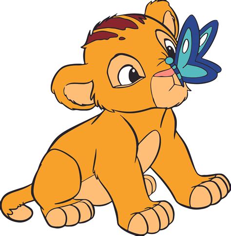 lion king baby lion simba butterfly customized wall decal custom vinyl wall art personalized