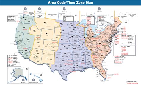 number area code map