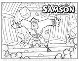 Samson Superhero Deviantart Coloringpages Vbs Gideon sketch template