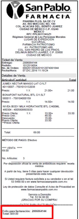 Farmacias San Pablo Facturacion En Linea Facturar Tickets Xml Y Pdf