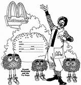 Mcdonald Coloring Ronald Mcdonalds Pages Fry Guys Printable Happy Meal Kids Contest Logo French Job Paper Drawing sketch template