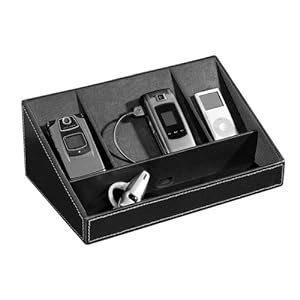 amazoncom black desktop electronics charging caddy station ipod mpth faux leaer mobile games