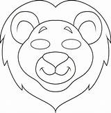 Mask Animal Printable Lion Template Jungle Templates Masks Coloring Kids Safari Face Pages Outline Blank Pattern Cutouts Giraffe Children Color sketch template