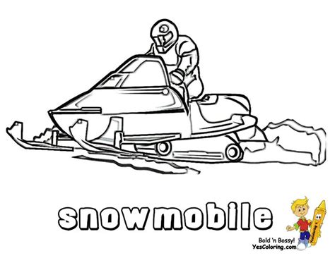 snowmobile coloring picture