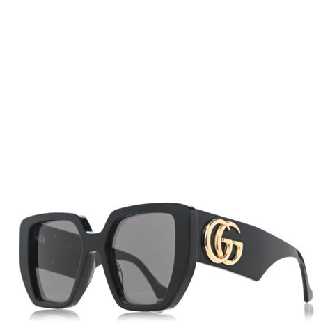 gucci acetate square frame sunglasses gg0956s black 1141660 fashionphile