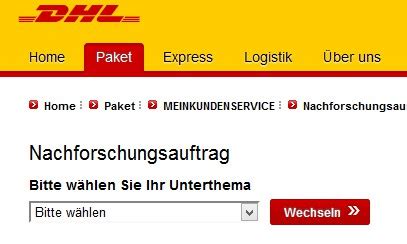 dhl package receipt lost