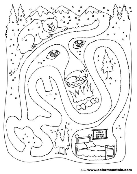 hibernation coloring pages   printable coloring pages