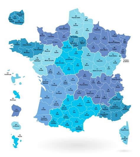 numeros  departements de france metropolitaine