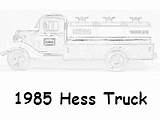 Hess Coloring Truck Pages sketch template