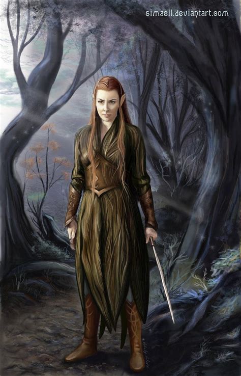 Tauriel A Silvan Elf By Simaell On Deviantart Tauriel Silvan Elves