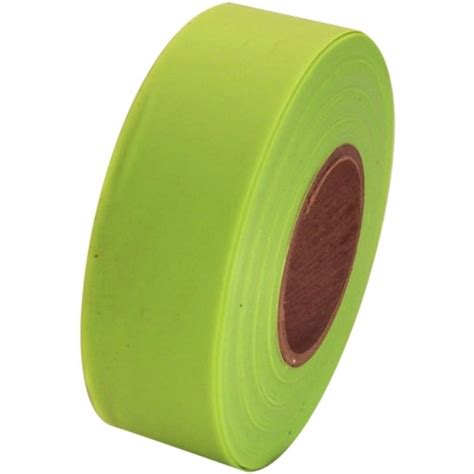 flagging tape    adhesive plastic ribbon fluorescent lime