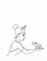 Coloring Frogs Kiss Princess Pages Disney sketch template