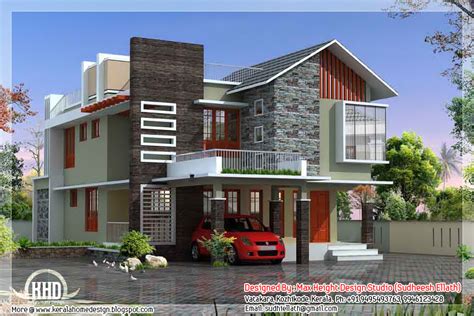 sqfeet contemporary modern home design architecture house plans