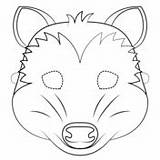 Possum Coloring Mask Cuscus Supercoloring Printable Pages Categories sketch template