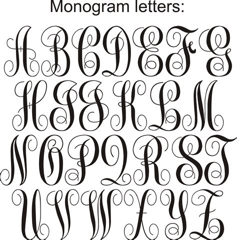 images  monogram letter template printable  printable monogram fonts monogram