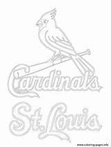 Coloring Logo Pages Mlb Cardinals Getcolorings Baseball sketch template
