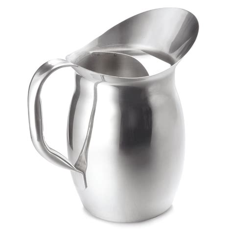 tablecraft    quart water pitcher  ice guard stainless steel