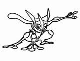 Greninja Coloring Pokemon Pages Ninja Ash Grey Mega Drawing Easy Drawings Choose Board Sketch Sheets Popular Template sketch template
