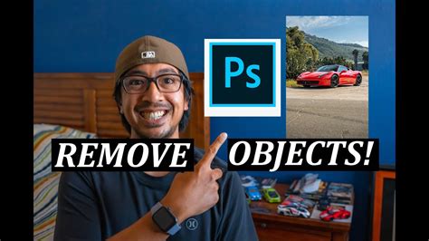 remove objects  photoshop easy youtube