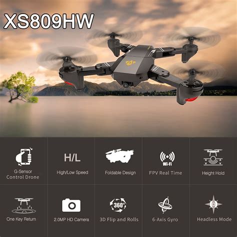 visuo xsw upgraded version xshw  foldable rc tomtopcom foldable drone quadcopter