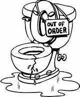 Toilet Sign Drawing Bathroom Cartoon Water Broken Order Dirty Running Bowl Runs Plumbing Guys Clipartmag Service Template sketch template