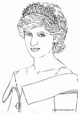 Coloring Pages Royal Family British Diana Princess Colouring Search Browser Window Print sketch template
