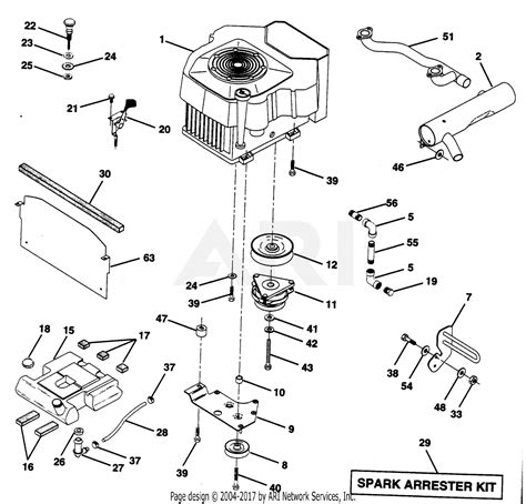 poulan pphka tractor parts diagram  engine