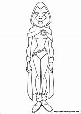 Teen Titans Coloring Pages Raven Printable Coloring4free Go Books Kids Getdrawings Cyborg Cartoon Coloriage Getcolorings sketch template