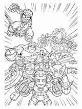 Coloring Pages Avengers Marvel Colouring Disney Superhero Choose Board Spiderman sketch template