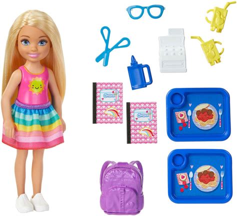 barbie club chelsea doll and school playset 6 inch blonde with