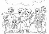 Coloring Muslim Children Culture Kinder Kleurplaat Cultuur Moslim Western La Bilde Aus Dem Westen Malvorlage Westerse Kinderen Kultur Muslimsk Barn sketch template