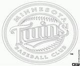 Logo Twins Minnesota Coloring Pages Mlb Printable Choose Board Baseball sketch template