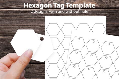 hexagon gift tag template hanging gift tags  diy tags