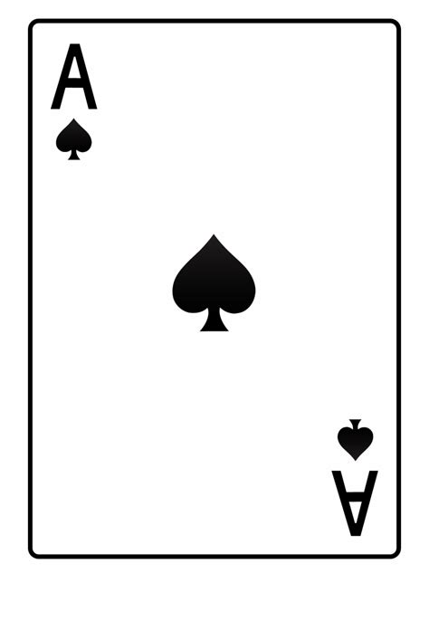 black  white printable image  playing cards newfreeprintablenet