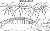 Sydney Coloring Designlooter Fireworks Year 88kb 382px sketch template
