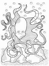 Octopus Adults sketch template