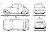 Fiat 500 Blueprint Abarth Cinquecento Zooba Och sketch template