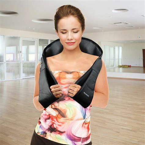 Belmint Portable Shiatsu Neck And Back Dual Motion Massager With Heat