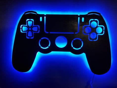 playstation  game controller backlit sign wall art video etsy teen game rooms video game