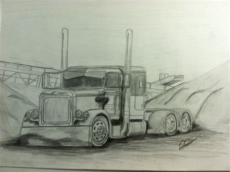 drawings pete  truck art truck coloring pages truck